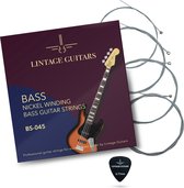 Lintage Guitars® - BS-045 Jeu de cordes pour guitare basse - Enroulement au nickel - 0,45 - Cordes pour guitare basse - Cordes pour guitare basse