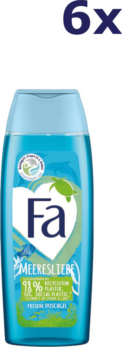 Goedkoopste 6x Fa Douchegel 250ml zeeliefde frisheid