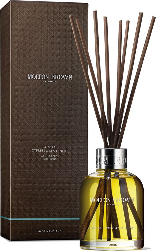 MOLTON BROWN - Coastal Cypress & Sea Fennel Geurstokjes - 150 ml - Geurstokjes