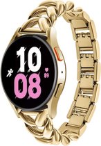 MY PROTECT - Bracelet à chevrons en métal de Luxe 22 mm - Bracelet de montre adapté pour Samsung Galaxy Watch 46 mm / 3 (45 mm) / Gear s3 - Polar Vantage M2 / Grit X - Huawei Watch GT 3 (pro) / 2 - Amazfit GTR - Or