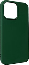 Hoogwaardige Siliconen back cover case - Geschikt voor iPhone 13 Pro - Premium Kwaliteit TPU hoesje Groen - (Past Alleen iPhone 13 Pro)