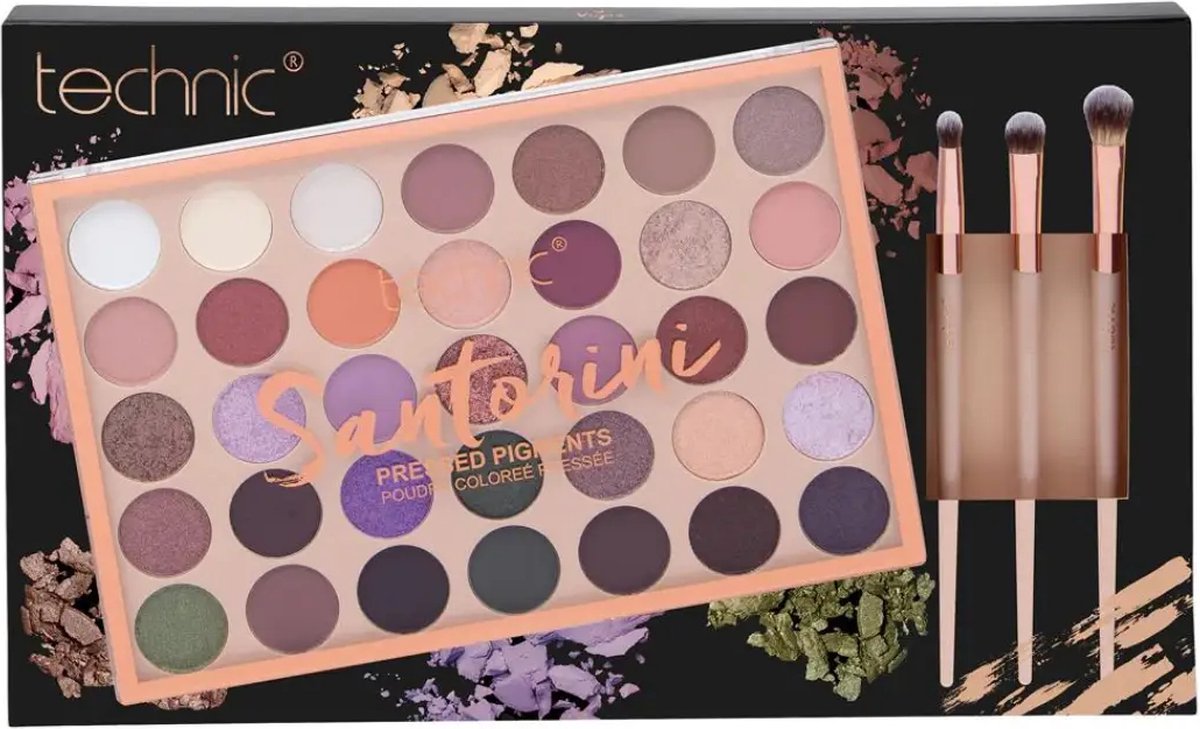 Goedkoopste Technic Presssed Pigments Eyeshadow Palette Brushes - Santorini