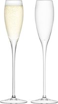 L.S.A. - Wine Champagneglas 160 ml Set van 2 Stuks - Glas - Transparant