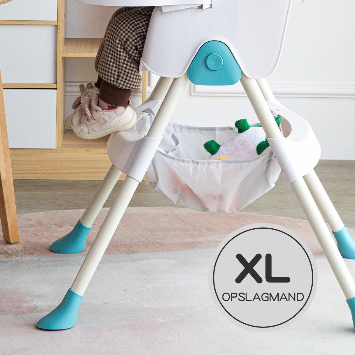 Baby Eetstoel - Kinderstoel - Blauw thumbnail 6