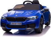Elektrische Kinderauto BMW M5 24V Met Afstandsbediening - accuvoertuigen - accu auto voor kinderen Blauw