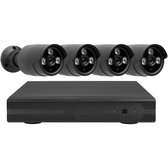 Smartwares CWR-30005 Beveiligingscamera's - Camerabewaking - Bedrade CCTV set - 4 Camera's - 1080P HD - 1TB HDD - Zwart