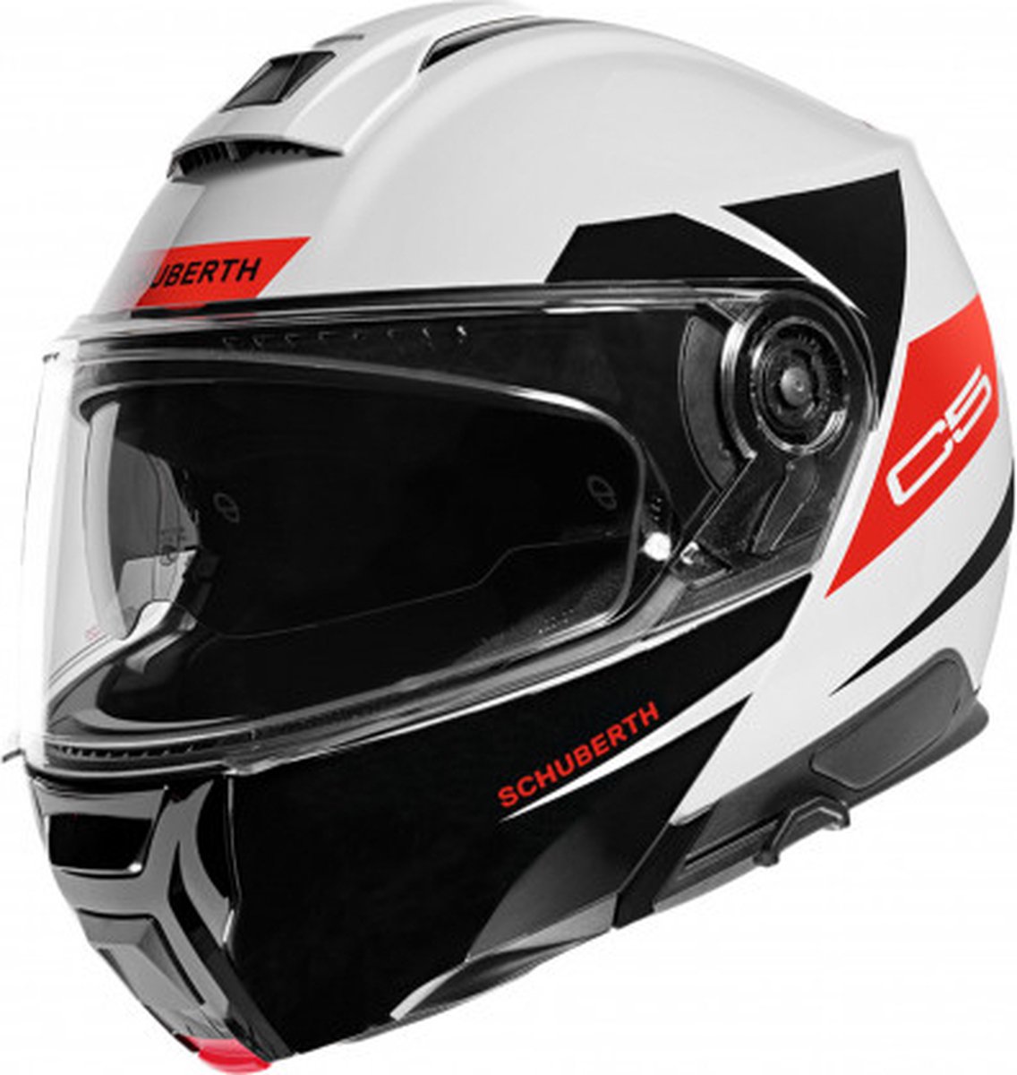 Schuberth C5 Eclipse White Red 3XL - Maat 3XL - Helm
