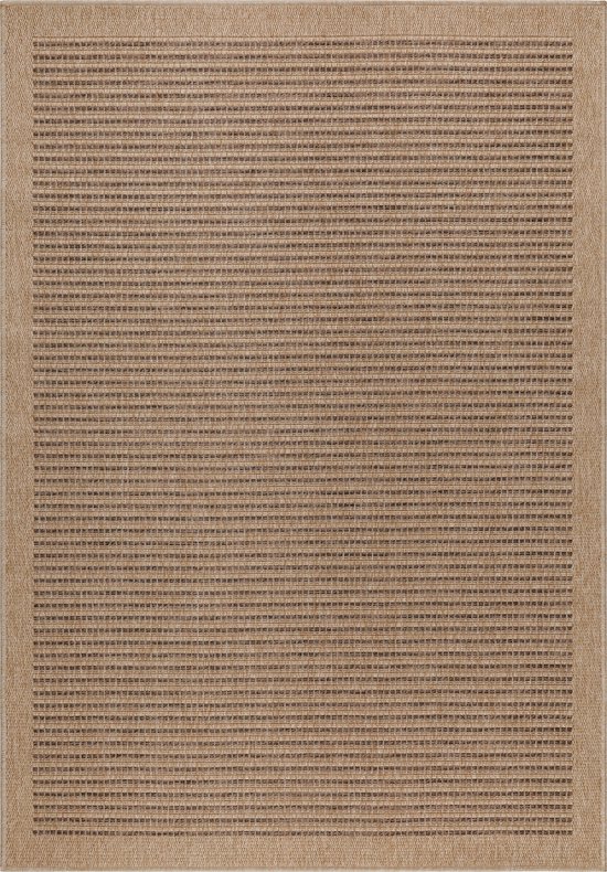 Natur Rug Bali Tapis Extérieur Sisal Poils Ras Intérieur et Plein air Beige Zwart - 160x230 CM