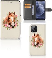 Telefoonhoesje met Pasjes Geschikt voor iPhone12 | 12 Pro (6.1") Paard