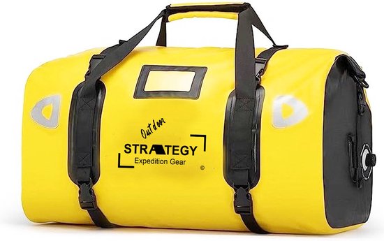 Outdoor-strategy Motortas Reistas 100% Waterdichte roll top duffel XL 55 Liter motor fiets boot