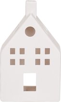 Housevitamin - Huis Waxinelichthouder-Wit -12x6x19,5cm