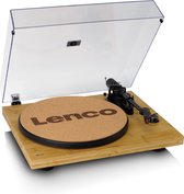 Lenco LBT-335BA - Tourne-disque avec Bluetooth - Boîtier en Bamboe - Aiguille Ortofon