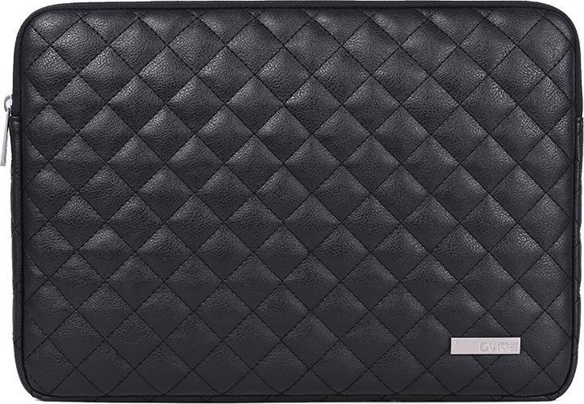 Laptophoes 15.6 Inch GR - Laptop Sleeve - Leer Style Zwart