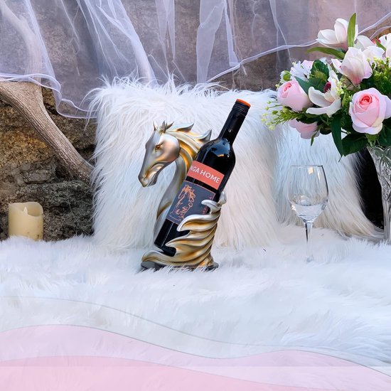 Porte-Bouteille De Vin Casier À Vin Statue De Cheval De Table