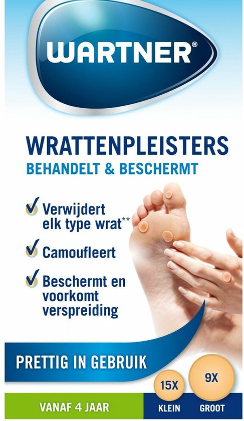 Wartner wrattenpleisters - Behandelt en beschermt bij wratten - Wrattenbehandeling - 24 stuks