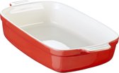 Mama Cucina Ovenschaal - Ovenschotel - Aardewerk - Rechthoekig - 35.5 cm x 20.5 cm - Rood