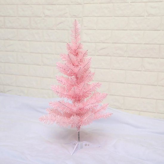 Roze Kerstboom Klein tafel model Nep kunst boom 45cm bol