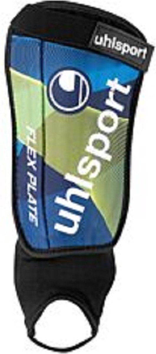 Uhlsport Flex Plate Scheenbeschermers - Navy / Ice Grey / Fluo Yellow - XXS