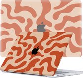 Lunso Geschikt voor MacBook Pro 16 inch M1/M2 (2021-2023) cover hoes - case - Orange Fever