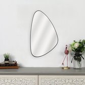Wandspiegel, ovale spiegel Ogive, 50 x 30 cm, zwart, metaal, hangspiegel, ovaal, design wandspiegel
