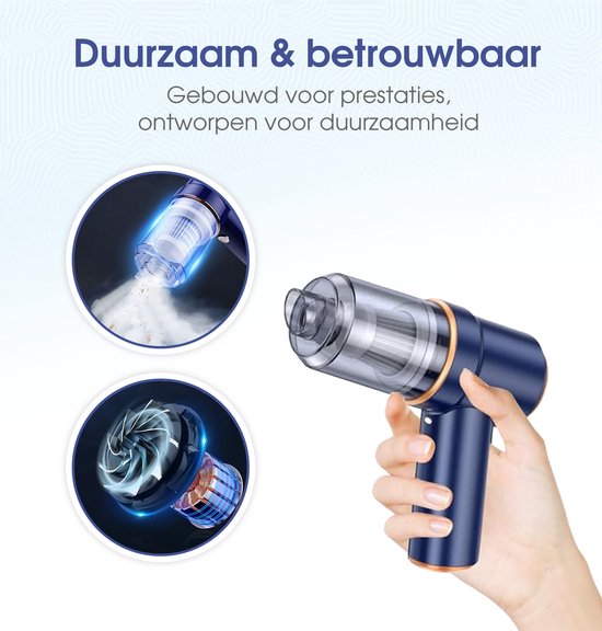 Aspirateur à Main 3 En 1 Voiture 8000Pa - Mini Aspirateur Sans Fil Puissant Avec 2 Filtres Rechargeable