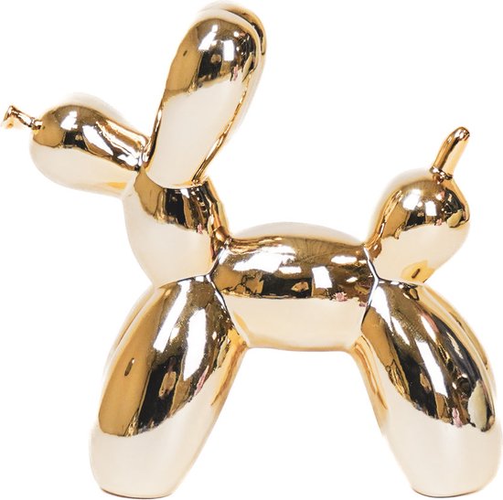 Housevitamin Ornament - Ballon Hond Goud Keramiek 18.5X8.5X21.5 cm - Housevitamin