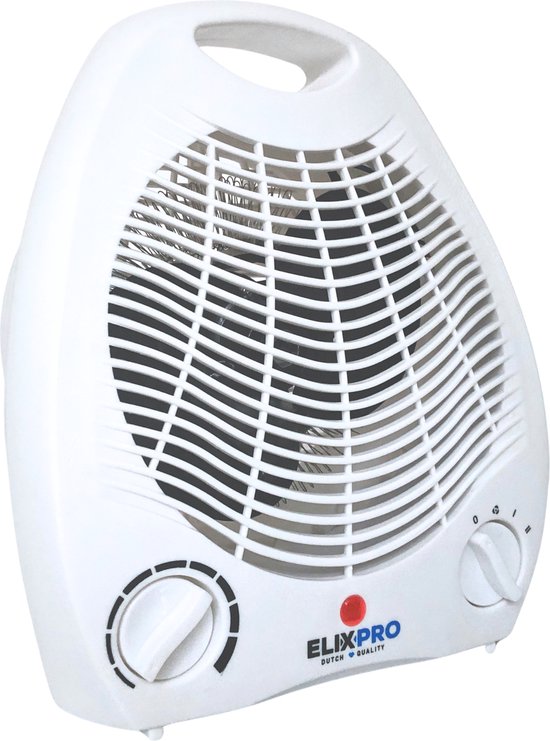 ElixPro - Ventilatorkachel - Elektrische kachel - 2 warmtestanden - 2000Watt- Wit