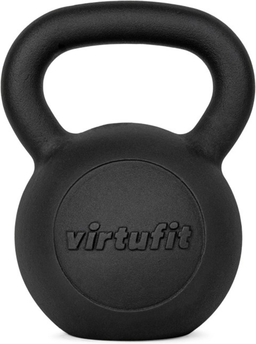 VirtuFit Gietijzeren Kettlebell Pro - Gewichten - 10 kg - Zwart