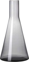 Parlane - Vaas - Designer vaas - Glazen vaas - Grijs - Rookglas - Stijlvol - Grote vaas - strak design - Danika - 34,5 cm