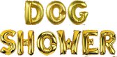 Folie ballon letter set Dog Shower goud - hond - dogshower - folie - ballon - goud