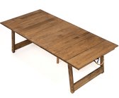 55x110x35cm inklapbare picknick tafel – Vouwbare campingtafel – Handgemaakte houten tafel – Kampeertafel – Terrastafel – Buiten eten en zitten – Wood - Walnoot