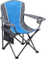 Camping Chair Foldable Fishing Chair Foldable 160 kg Load Capacity Folding Chair with Armrest Cup Holder Steel Frame Portable Camping Chair