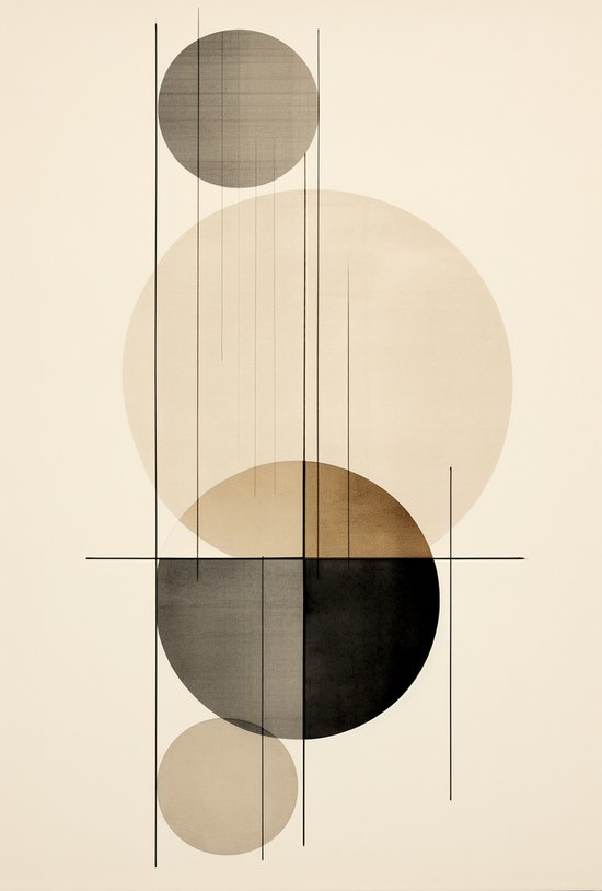 Abstracte Kunst - Beige - Minimalism - Moderne Kunst - Abstracte - Aesthetic - posters - formaat 50x70cm - Wanddecoratie - Aesthetic room decor - S1307DZ