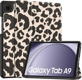 iMoshion Tablet Hoes Geschikt voor Samsung Galaxy Tab A9 - iMoshion Design Trifold Bookcase - Meerkleurig /Leopard