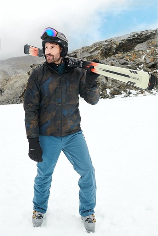 HaiDean Warme jas voor heren, fluwelen wintermantel, camouflage, modern