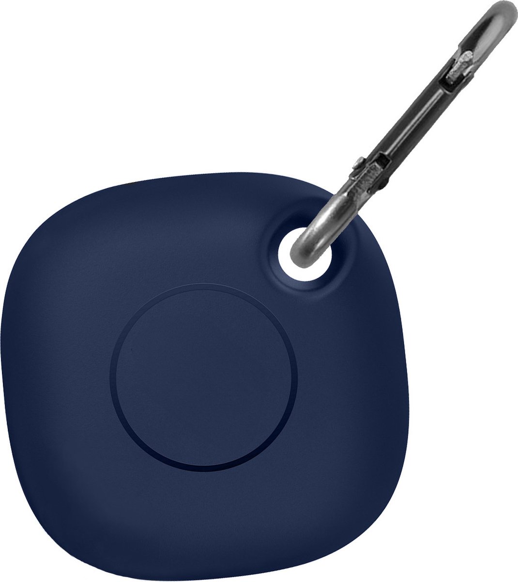 Hoesje Siliconen Geschikt voor Samsung Galaxy SmartTag+ - Sleutelhanger Hoes Geschikt voor Samsung Galaxy SmartTag+ - Donkerblauw