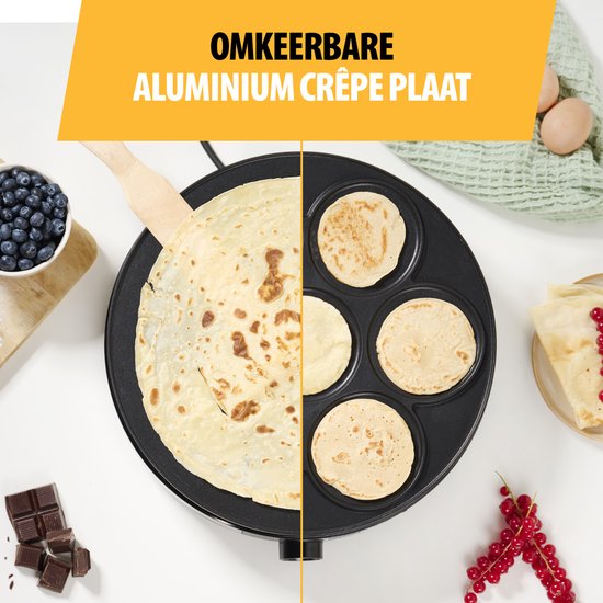 Tristar Pannenkoekenmaker XXL BP 2639 2 In 1 Pancake Maker Met Omkeerbare Plaat Voor Pannenkoeken En Mini Pancakes Regelbare Thermostaat Inclusief Accessoires Rvs 553107444