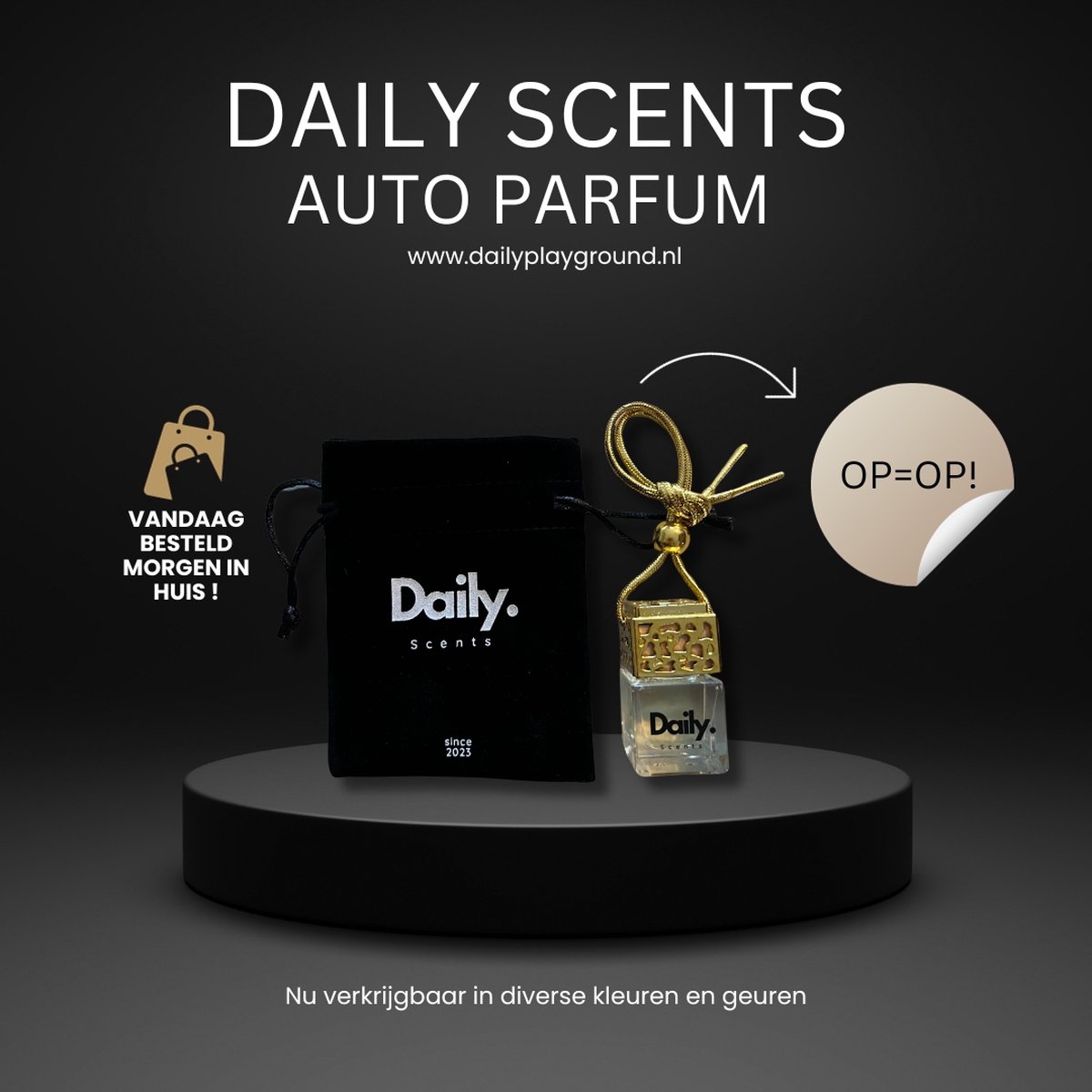 Daily Scents - Auto Parfum - Car Parfume - Bekende Vrouwen Geuren - Free Spirit - Goud