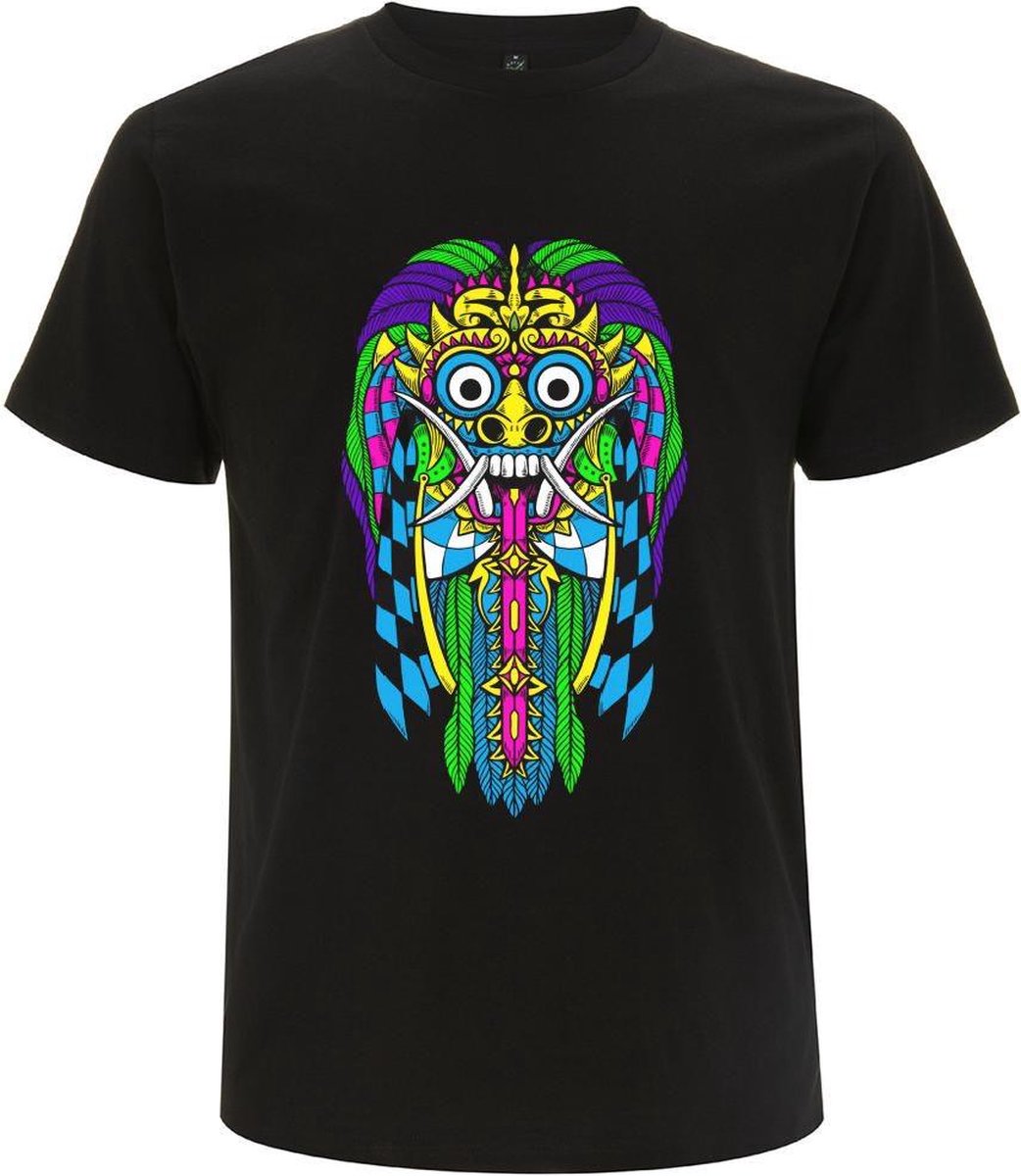 T-shirt Glow In The Dark - Zwart - XXL