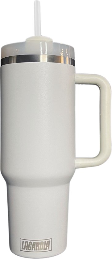 Tumbler met handvat en rietje Lila 1,2 liter
