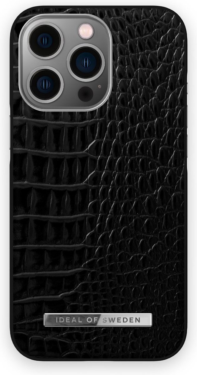 iDeal of Sweden Atelier Case Introductory iPhone 13 Pro Neo Noir Croco Silver