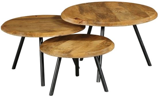 Table basse Ohio | Set de 3 | Bois de manguier