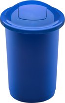 Plafor Top Bin, Prullenbak voor afvalscheiding - 50L – Blauw- Afvalbak voor gemakkelijk Afval Scheiden en Recycling - Afvalemmer - Vuilnisbak voor Huishouden, Keuken en Kantoor - Afvalbakken - Recyclen