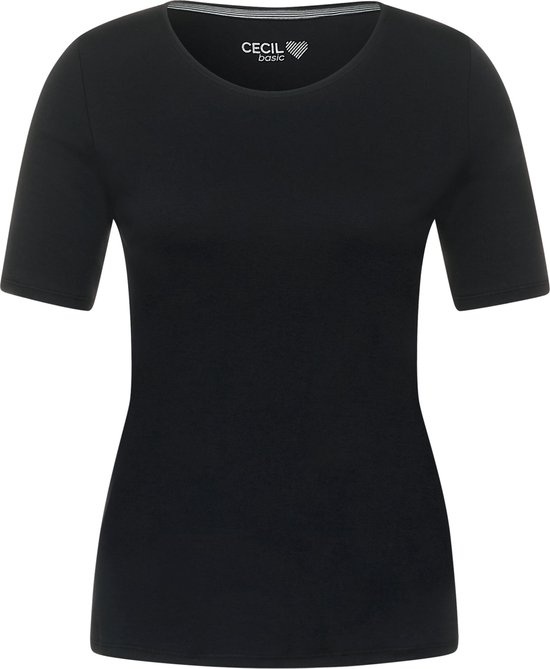 CECIL NOS Lena Dames T-shirt - zwart - Maat S