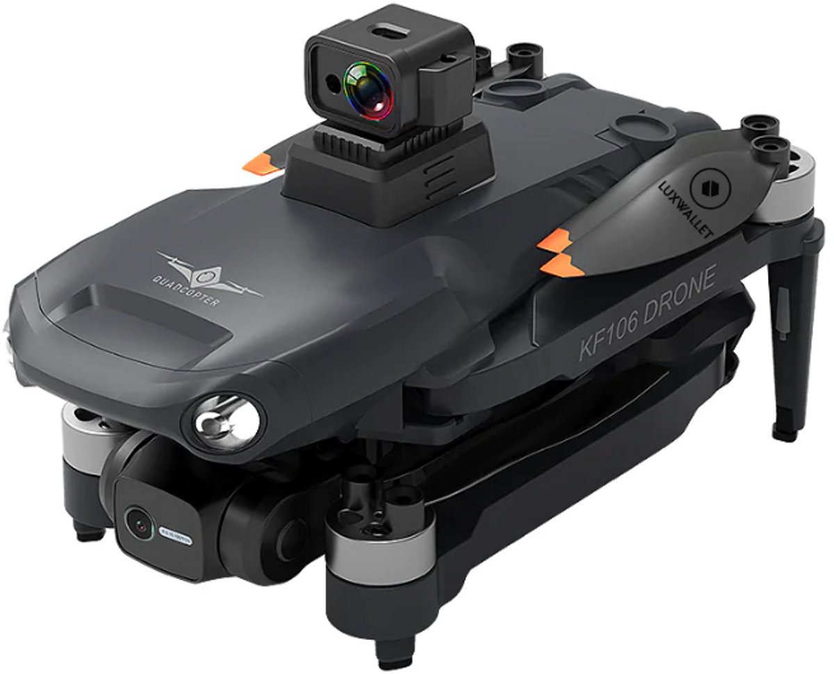 LUXWALLET Libra X Dodge – GPS Drone – 3-As Gimbal - Laser Obstakel Ontwijking - GPS Terugkeer + 64GB Micro SD - Volg Mij Modus – Borstelloze Motoren - Dubbele Camera - 1200m - One Key Take-off & Landing - Zwart thumbnail 4