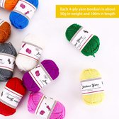 acrylgaren 12 kleuren handbreigaren haakgaren acryl voor breien haken 50g per kleur