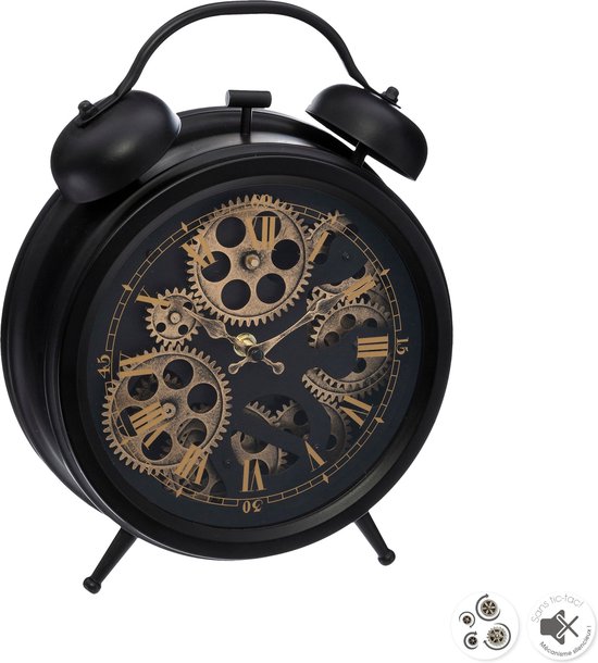 Atmosphera Janis Horloge de table mécanique - Klok - 26 x 8,5 x H 33 cm