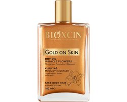 Bioxcin Gold on Skin Droge Olie – 100 ml – Miracle Flowers – Gezicht, Lichaam & Haar – Voedend & Hydraterend – Natuurlijke Glans – Zonder Parabenen - huidverzorging