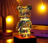 Lampe ours effet feu d'artifice - Veilleuse enfant - Lampe enfant - Lampe 3D Lampe de table LED