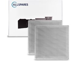 AllSpares Metaalfilter (2x) voor afzuigkappen geschikt voor Bosch DHZ6201 - Siemens LZ62010 (284x283x4mm)